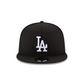 LOS ANGELES DODGERS BASIC LOGO 9FIFTY SNAPBACK HAT - BLACK/WHITE