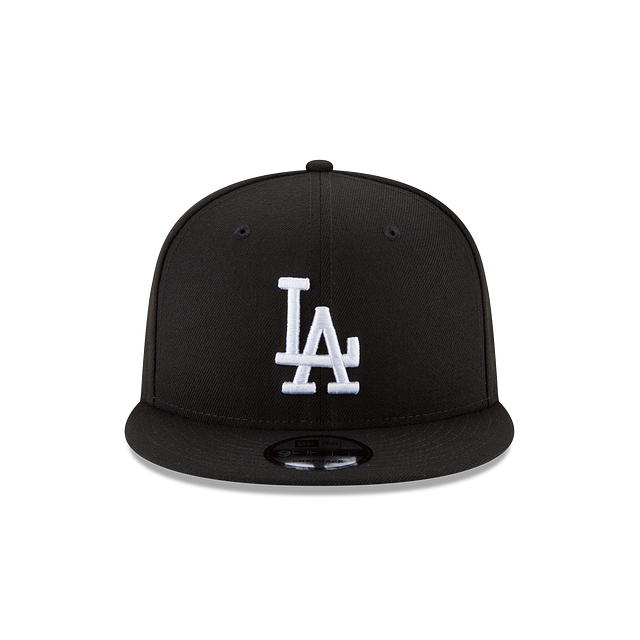 LOS ANGELES DODGERS BASIC LOGO 9FIFTY SNAPBACK HAT - BLACK/WHITE