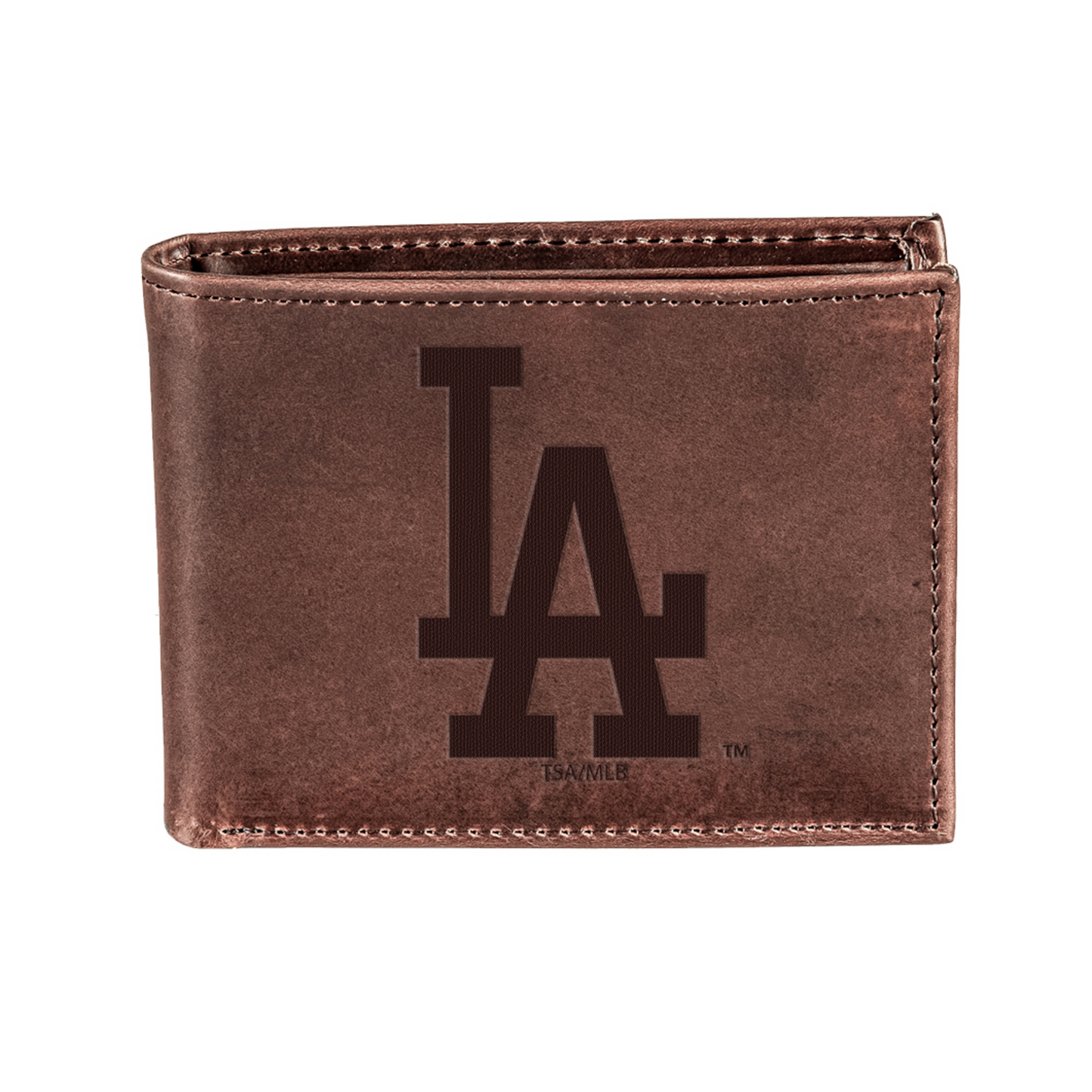 LOS ANGELES DODGERS BROWN BI-FOLD LEATHER WALLET