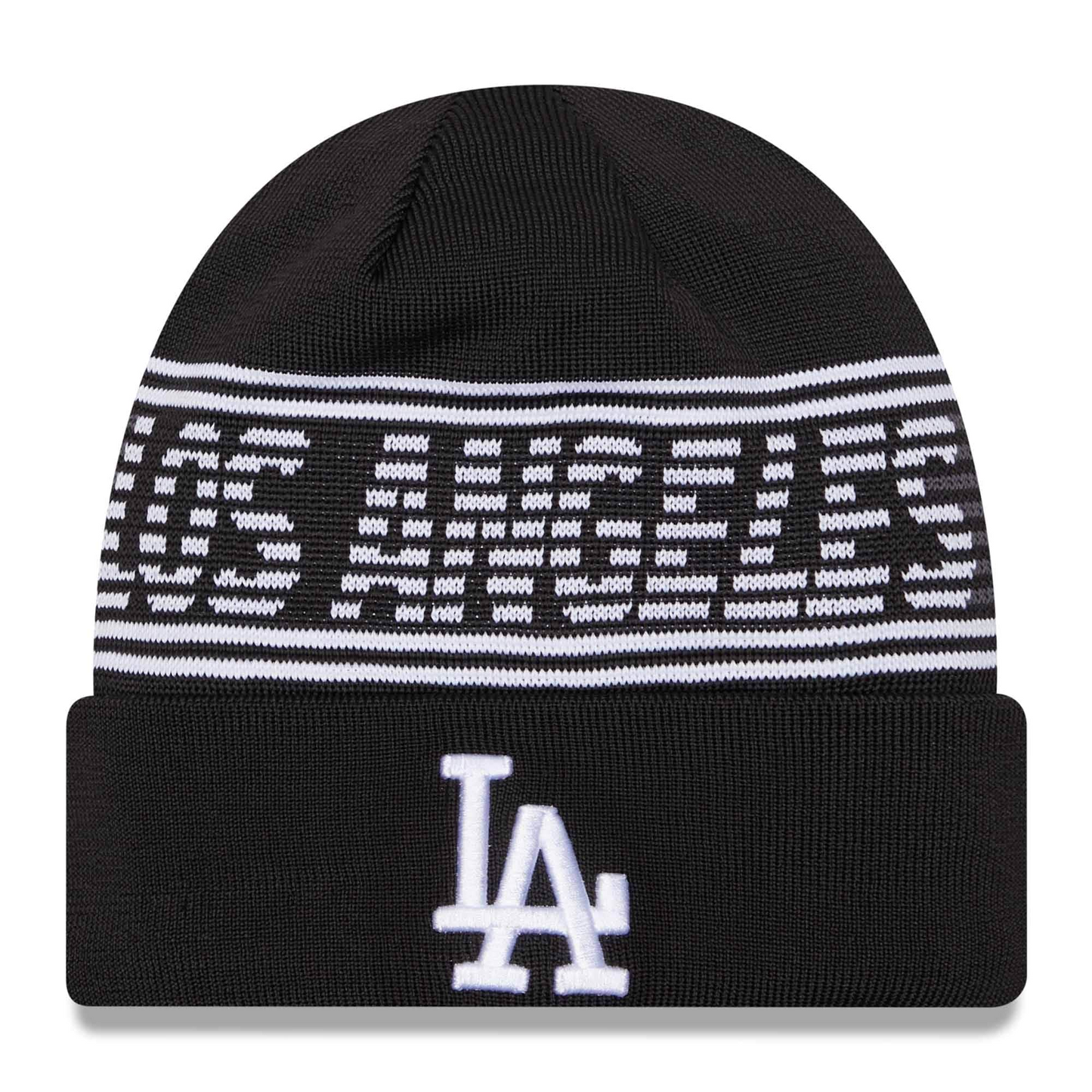 LOS ANGELES DODGERS CLUBHOUSE CUFFED SPORT KNIT - BLACK/WHITE