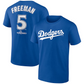 LOS ANGELES DODGERS FREDDIE FREEMAN MEN'S 2024 WORLD SERIES NAME & NUMBER T-SHIRT