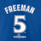 LOS ANGELES DODGERS FREDDIE FREEMAN MEN'S 2024 WORLD SERIES NAME & NUMBER T-SHIRT