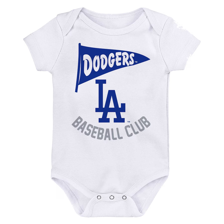 LOS ANGELES DODGERS INFANT 3-PIECE FAN PENNANT CREEPER SET