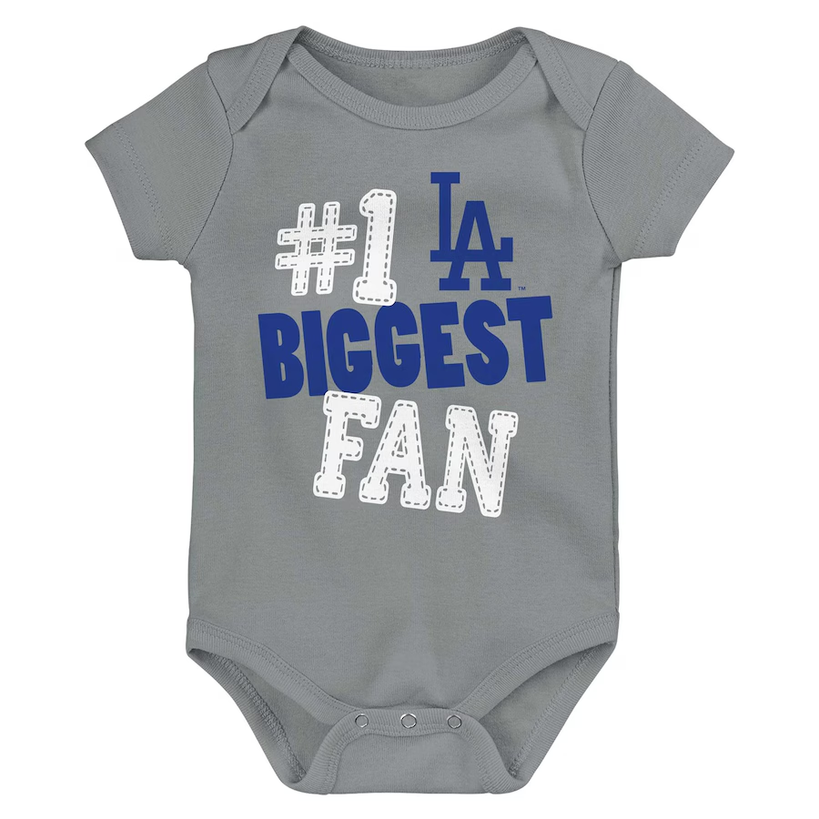 LOS ANGELES DODGERS INFANT 3-PIECE FAN PENNANT CREEPER SET