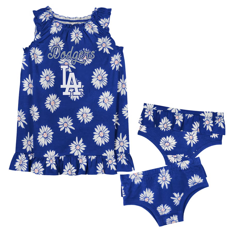 LOS ANGELES DODGERS INFANT HOP SKIP DRESS & DIAPER COVER SET