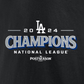 LOS ANGELES DODGERS MEN'S 2024 NATIONAL LEAGUE CHAMPIONS BLOOP SINGLE ROSTER T-SHIRT