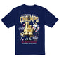 LOS ANGELES DODGERS MEN'S 2024 WORLD SERIES CHAMPIONS GOLD CARTOON T-SHIRT - BLUE