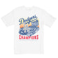 LOS ANGELES DODGERS MEN'S 2024 WORLD SERIES CHAMPIONS STADIUM T-SHIRT - WHITE