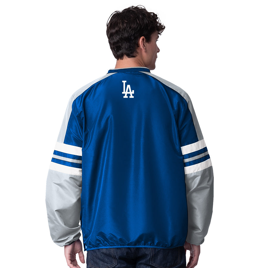 LOS ANGELES DODGERS MEN'S HIGH HEAT 1 PULLOVER JACKET - BLUE/GRAY