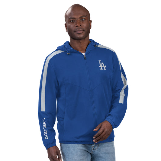 LOS ANGELES DODGERS MEN'S PLAYMAKER FULL-ZIP TRACK JACKET