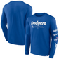 LOS ANGELES DODGERS MEN'S STRIKE THE GOAL LONG SLEEVE T-SHIRT