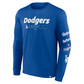 LOS ANGELES DODGERS MEN'S STRIKE THE GOAL LONG SLEEVE T-SHIRT