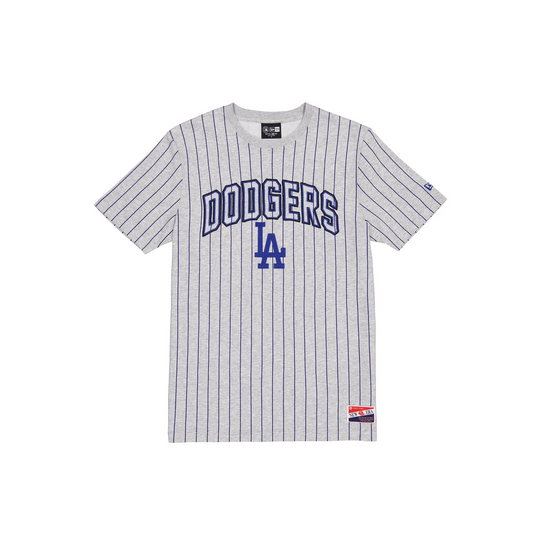 LOS ANGELES DODGERS MEN'S THROWBACK PINSTRIPE T-SHIRT - GRAY