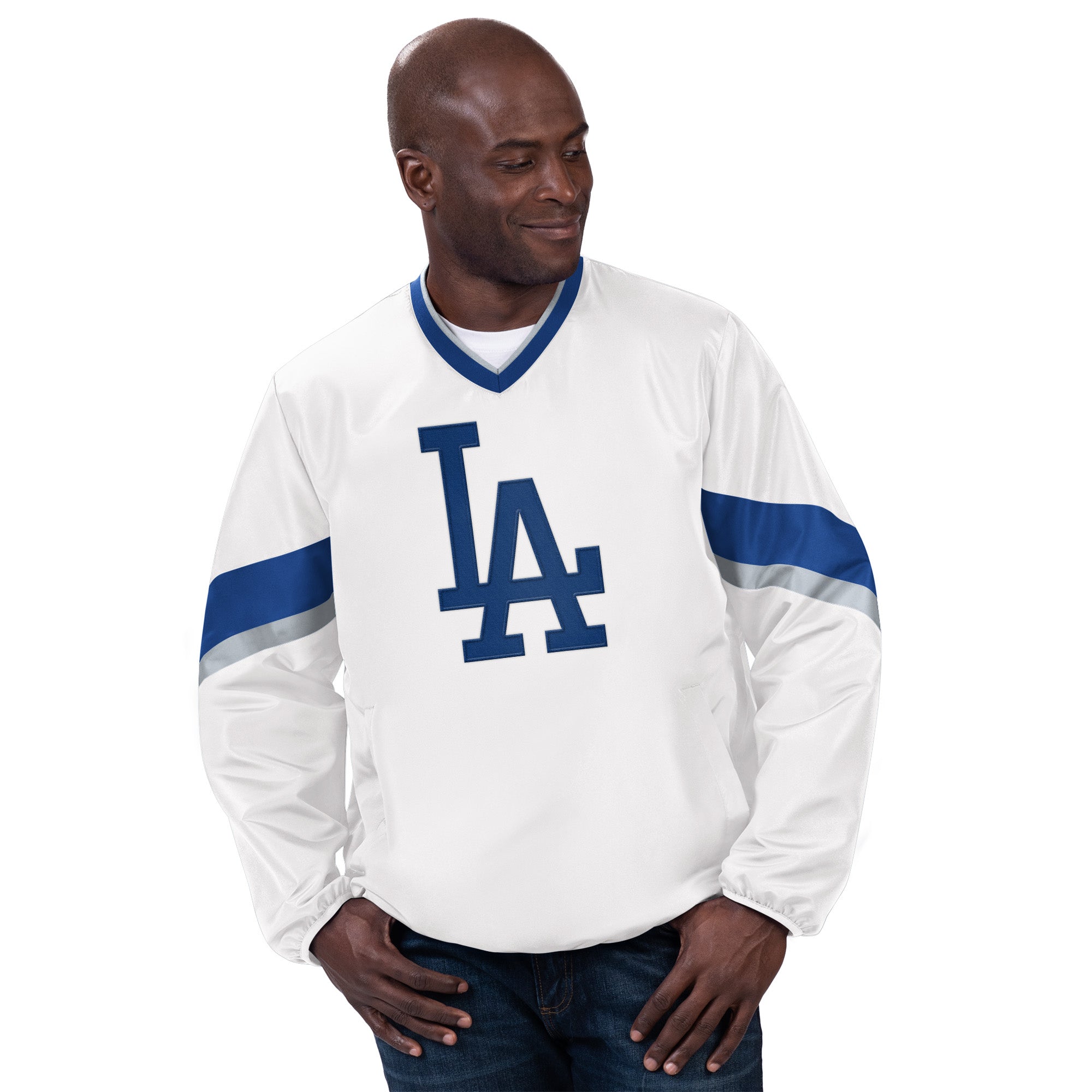 LOS ANGELES DODGERS MEN S YARDLINE PULLOVER JACKET JR S SPORTS