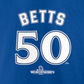 LOS ANGELES DODGERS MOOKIE BETTS MEN'S 2024 WORLD SERIES NAME & NUMBER T-SHIRT