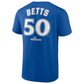 LOS ANGELES DODGERS MOOKIE BETTS MEN'S 2024 WORLD SERIES NAME & NUMBER T-SHIRT