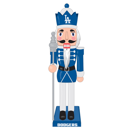 LOS ANGELES DODGERS 12" WOODEN NUTCRACKER STATUE