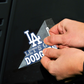 LOS ANGELES DODGERS SLOGAN PERFECT CUT 4"X 4" DECAL