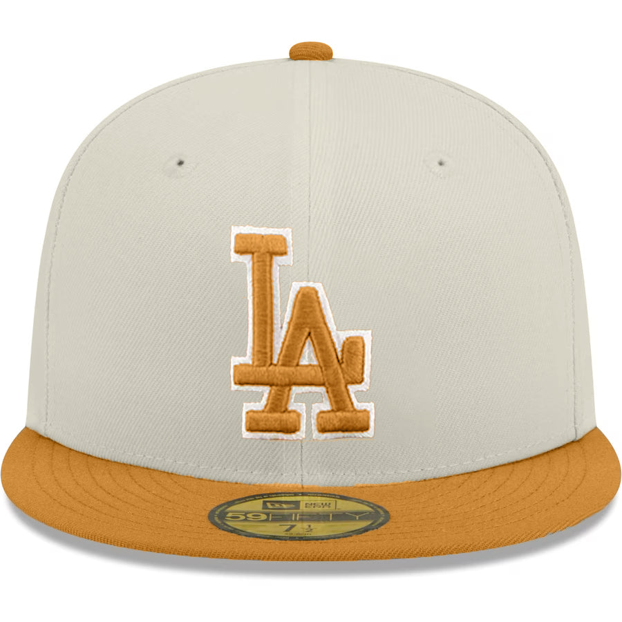 LOS ANGELES DODGERS TWO-TONE COLOR PACK 59FIFTY FITTED HAT - STONE/LIGHT BRONZE