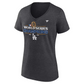 LOS ANGELES DODGERS WOMEN'S 2024 WORLD SERIES CHAMPIONS LOCKER ROOM V-NECK T-SHIRT