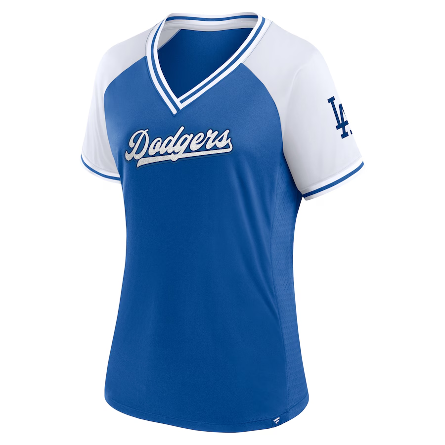 LOS ANGELES DODGERS WOMEN'S GLITZ & GLAM DIVA V-NECK T-SHIRT