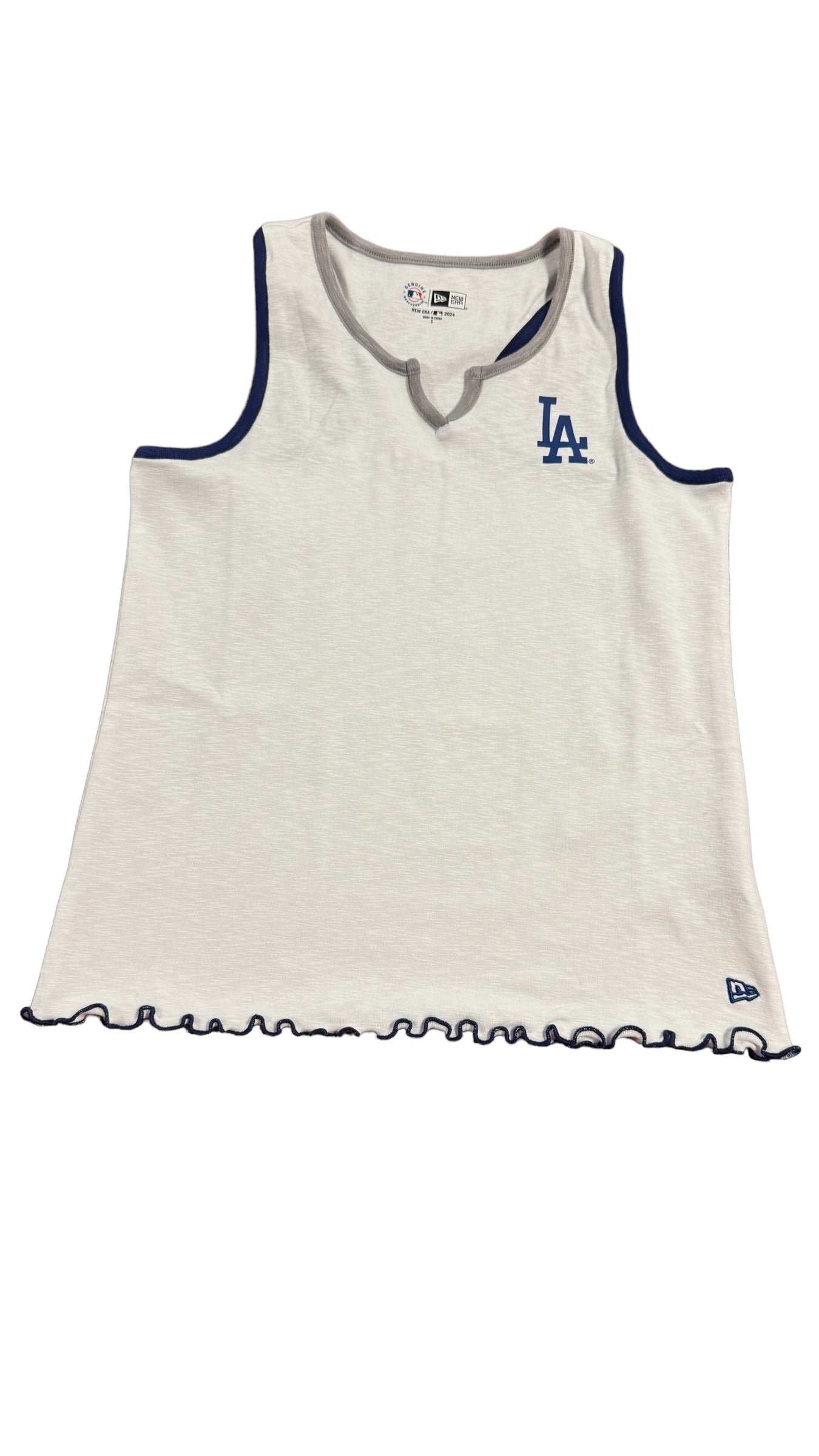 LOS ANGELES DODGERS WOMEN'S LETTUCE EDGE TANK TOP