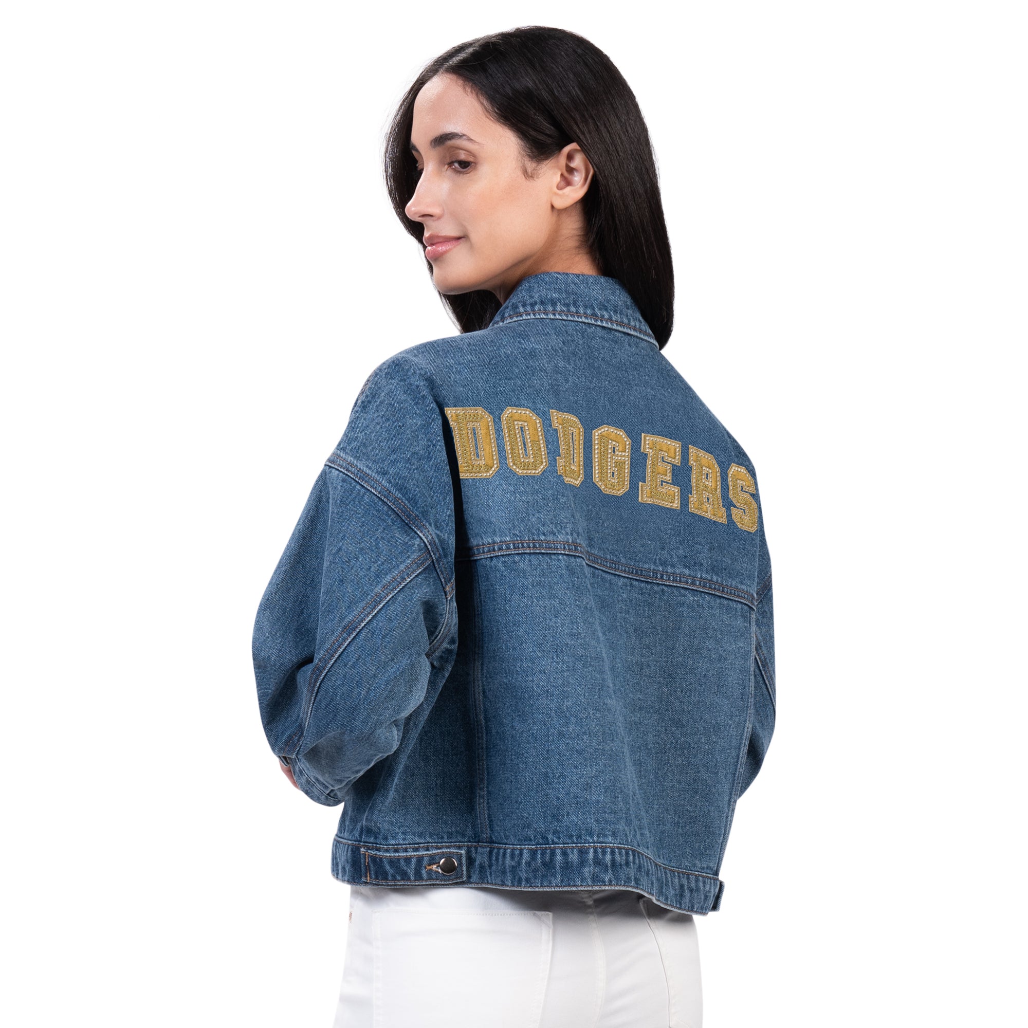 LOS ANGELES DODGERS WOMEN S VICTORY DENIM JACKET