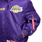 LOS ANGELES LAKERS MEN'S NEWERA X ALPHA INDUSTRIES L-2B HOODED BOMBER JACKET - PURPLE