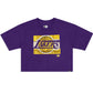 LOS ANGELES LAKERS WOMEN'S FOIL CROP T-SHIRT