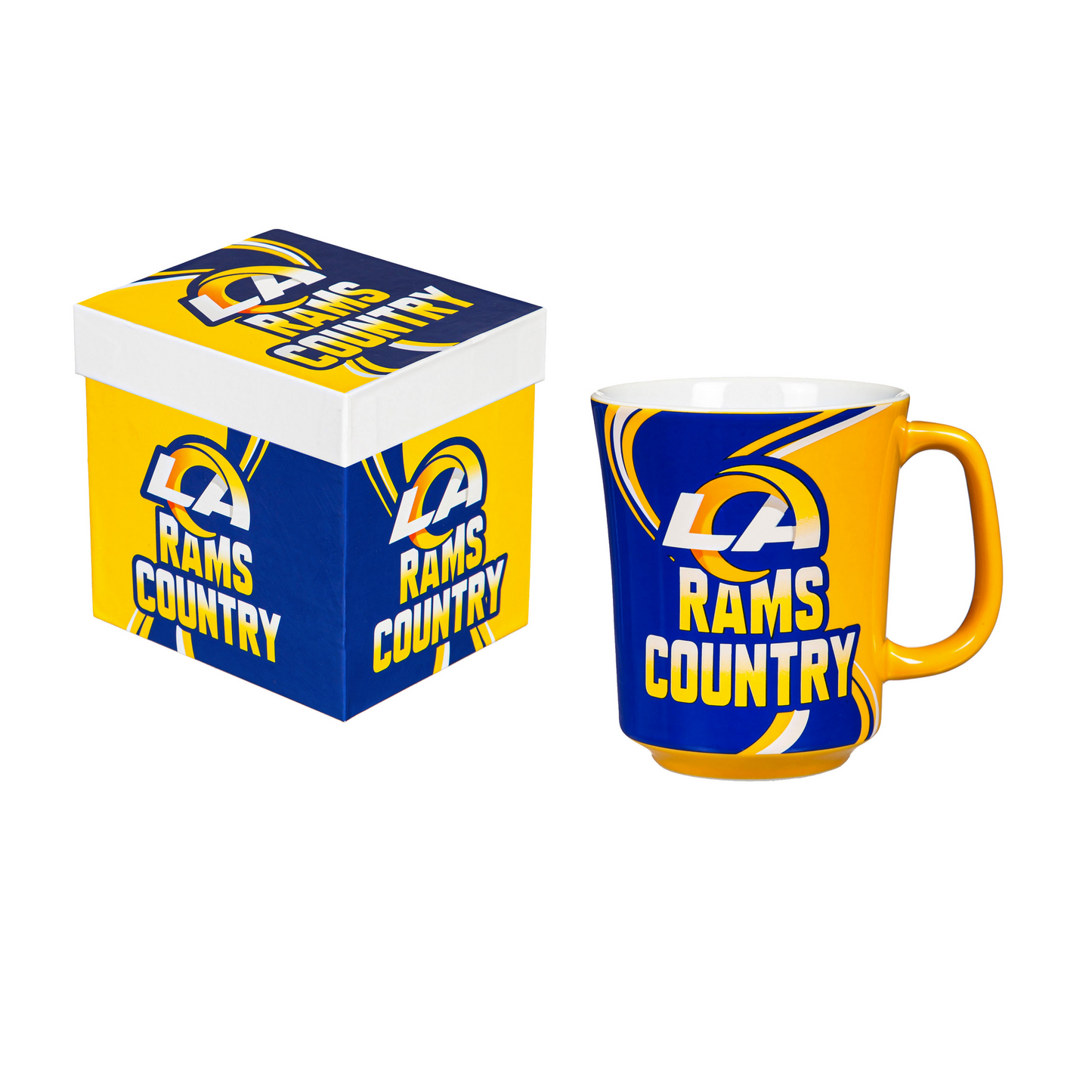 LOS ANGELES RAMS 14OZ CERAMIC MUG WITH MATCHING BOX