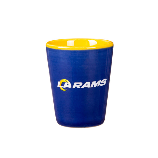 LOS ANGELES RAMS 2 OZ. TEAM SHOT GLASS - CERAMIC