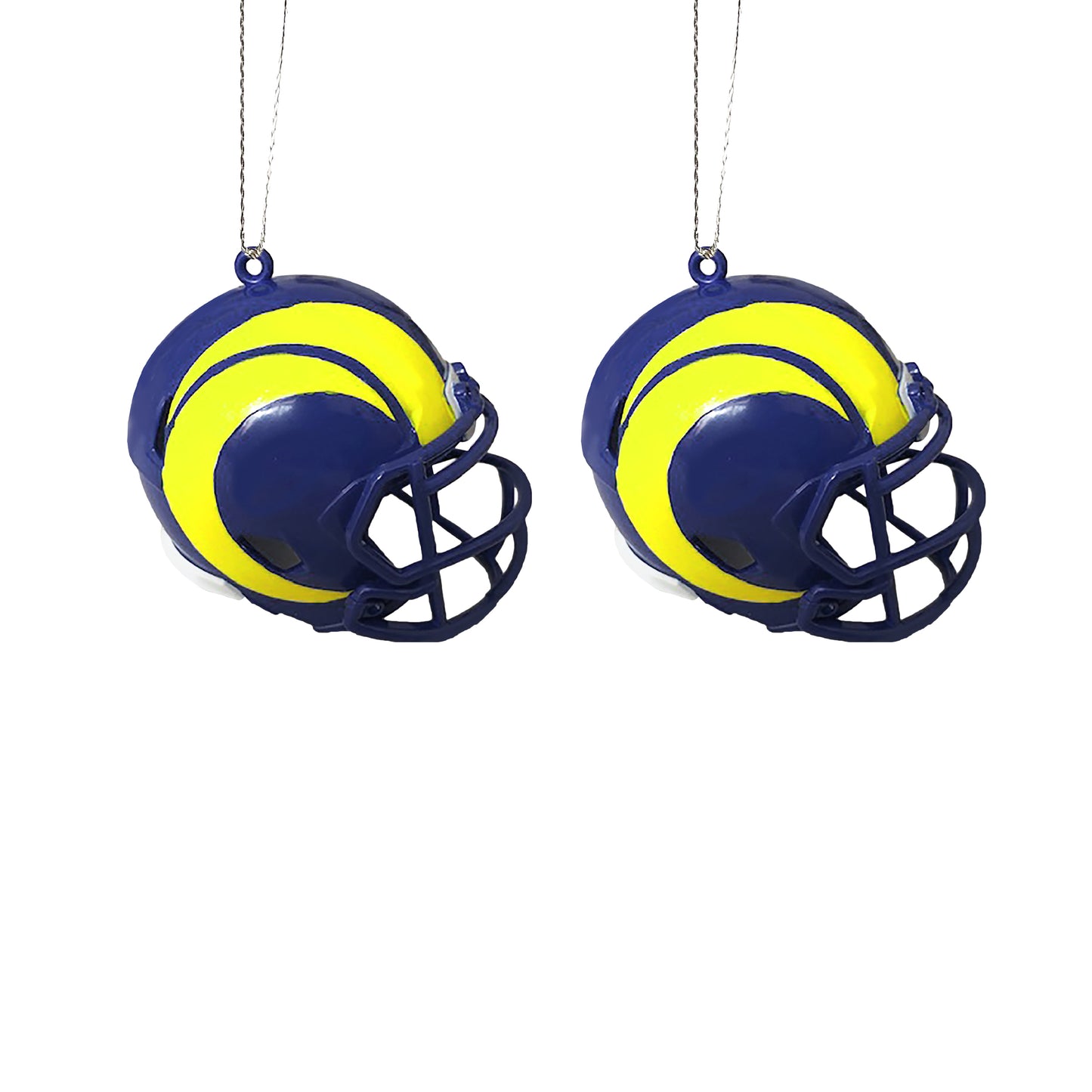 LOS ANGELES RAMS 2 PACK ABS HELMET ORNAMENT SET