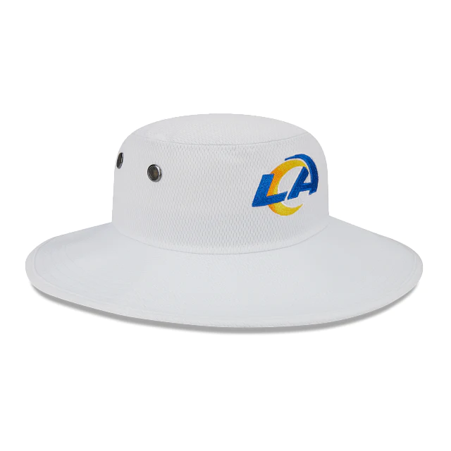 Men's New Era White Los Angeles Rams 2023 NFL Training Camp Panama Bucket Hat