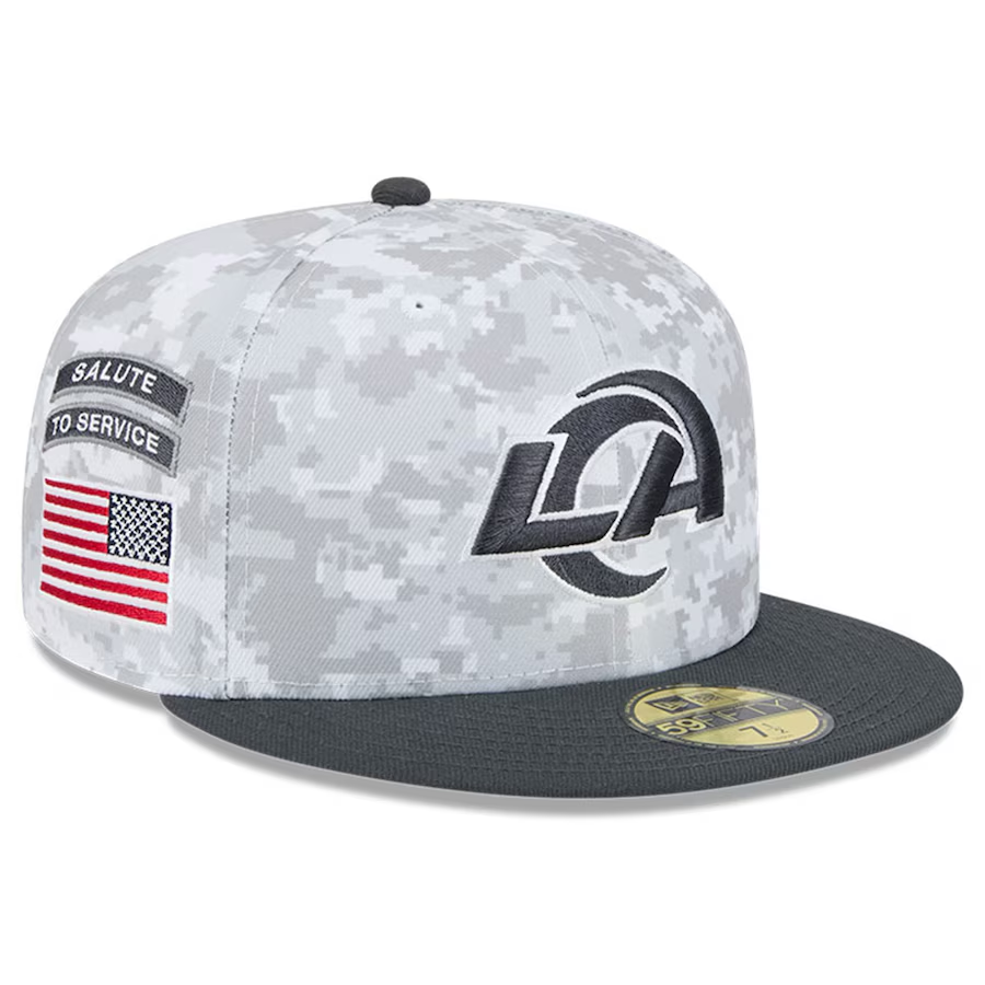 LOS ANGELES RAMS 2024 NFL SALUTE TO SERVICE 59FIFTY FITTED HAT