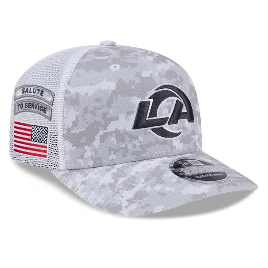 LOS ANGELES RAMS 2024 NFL SALUTE TO SERVICE 9SEVENTY STRETCH-SNAPBACK HAT