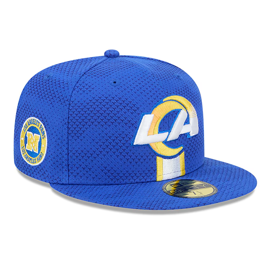 LOS ANGELES RAMS 2024 NFL SIDELINE 59FIFTY FITTED HAT - BLUE