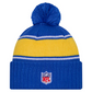 LOS ANGELES RAMS 2024 NFL SIDELINE CUFFED KNIT BEANIE WITH POM - BLUE