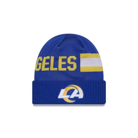 LOS ANGELES RAMS 2024 NFL SIDELINE WEATHER TECH CUFFED KNIT BEANIE