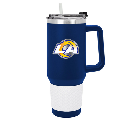 LOS ANGELES RAMS 40OZ. COLOSSUS TRAVEL MUG WITH METAL LOGO - BLUE