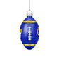 LOS ANGELES RAMS BLOWN GLASS FOOTBALL ORNAMENT