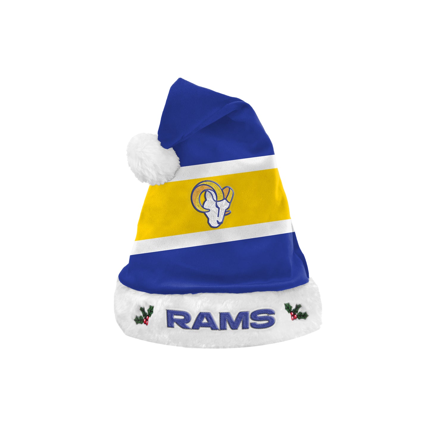 LOS ANGELES RAMS EMBROIDERED COLORBLOCK SANTA HAT