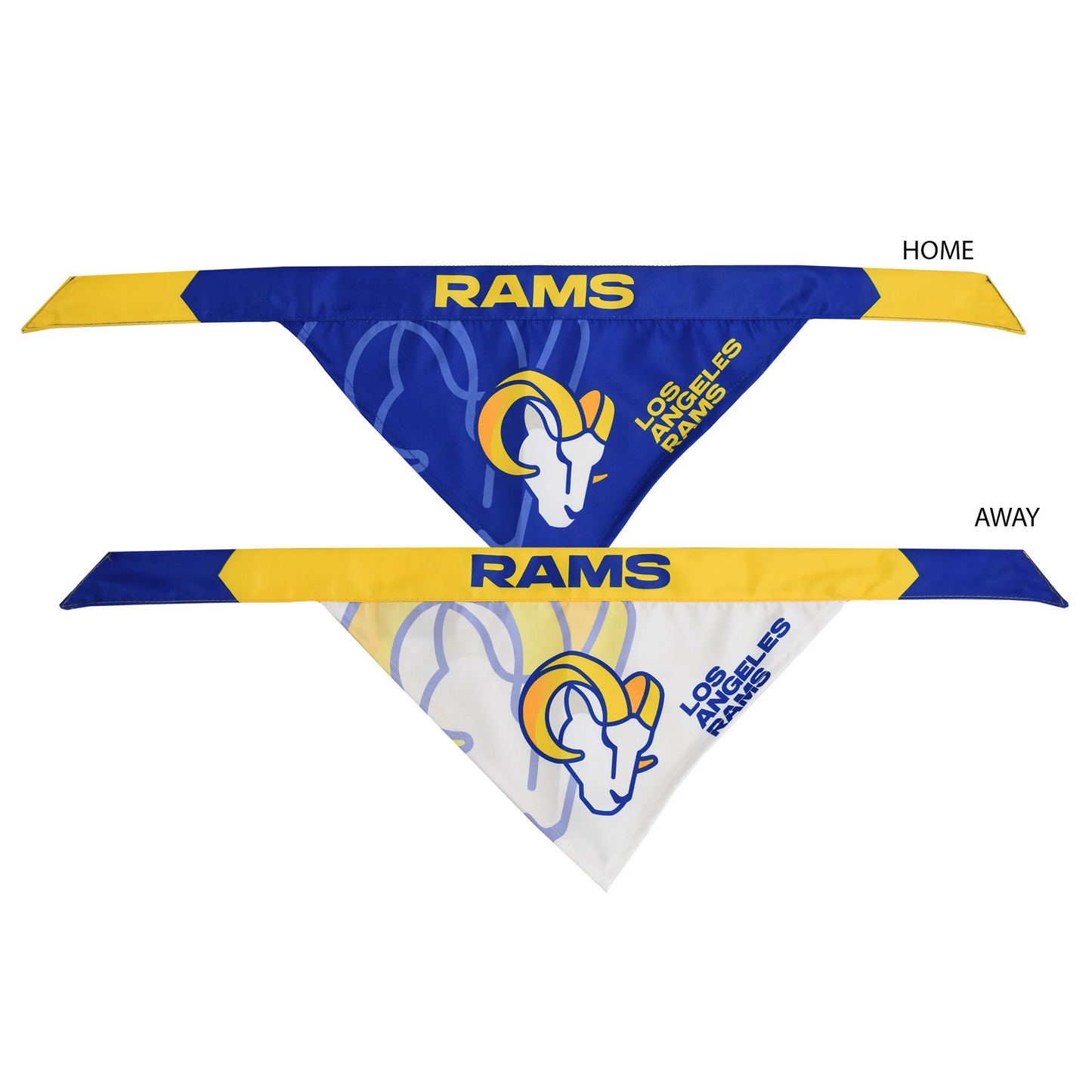 Los Angeles Rams Home and Away Pet Bandana Set Medium | Carroll's Sports Cove