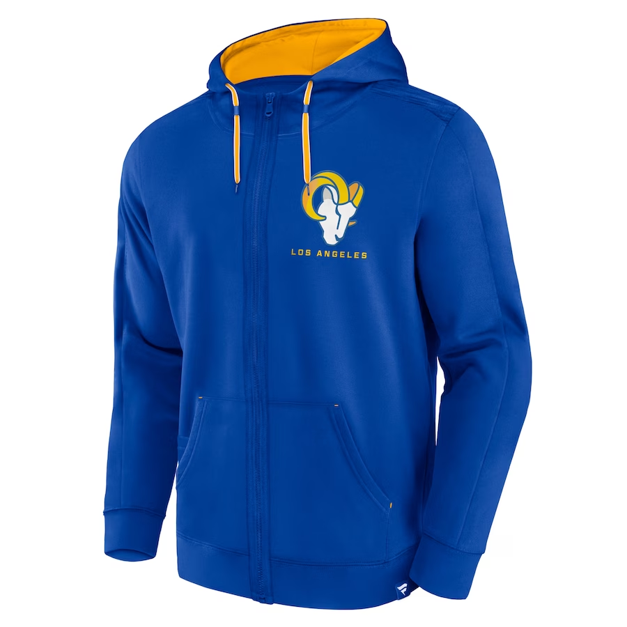 LOS ANGELES RAMS MEN'S DEFENDER EVO FULL-ZIP SWEATSHIRT