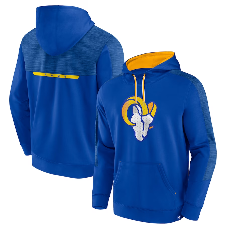 LOS ANGELES RAMS MEN'S DEFENDER EVO PULLOVER HOODED SWEATSHIRT