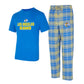 LOS ANGELES RAMS MEN'S VECTOR T-SHIRT & FLANNEL PANT SLEEPWEAR SET - ROYAL/GOLD