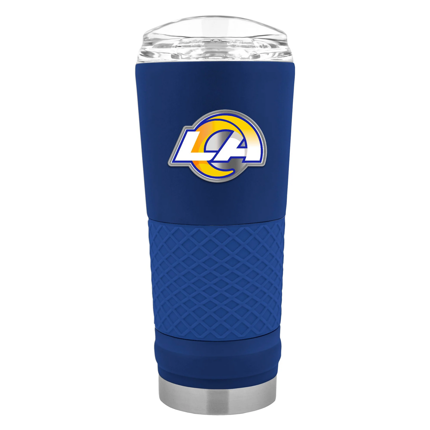 LOS ANGELES RAMS METAL TEAM EMBLEM 24OZ DRAFT TUMBLER - BLUE/BLUE