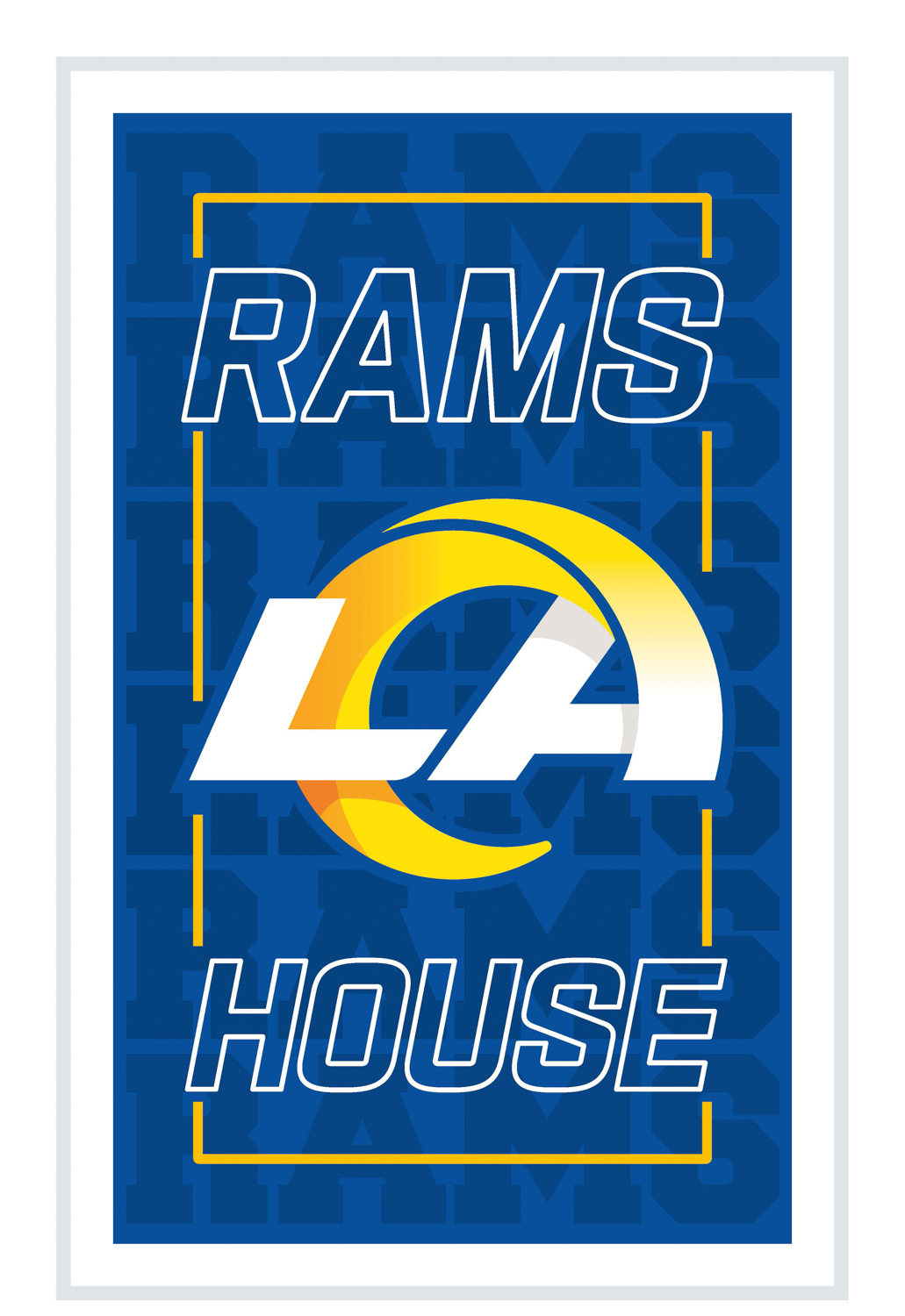 LOS ANGELES RAMS RECTANGLE NEOLITE LED WALL DECOR