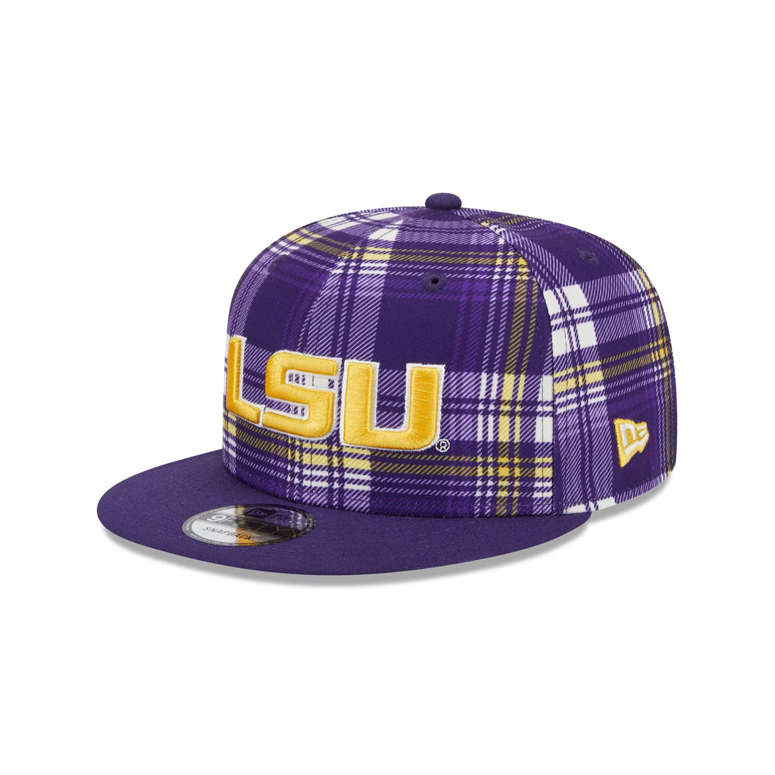 LSU TIGERS PLAID STATEMENT 9FIFTY SNAPBACK HAT