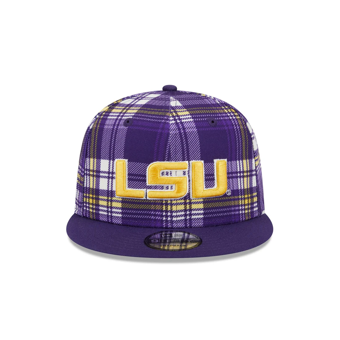 LSU TIGERS PLAID STATEMENT 9FIFTY SNAPBACK HAT