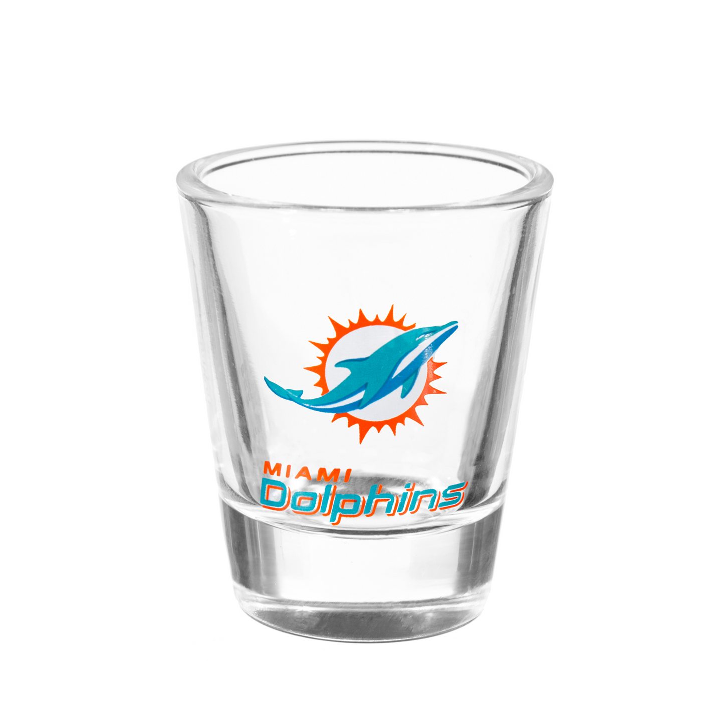 MIAMI DOLPHINS 2 OZ. TEAM SHOT GLASS - GLASS